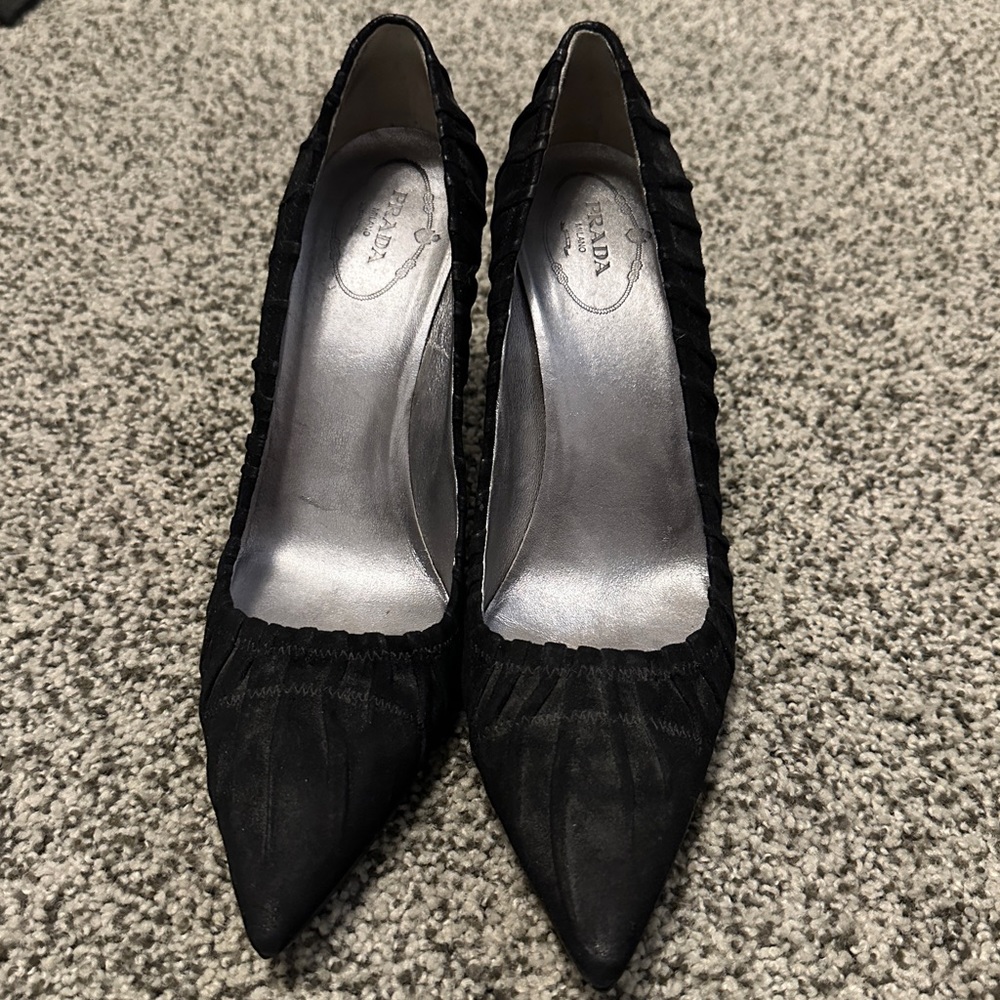 Prada Suede Leather Pumps
